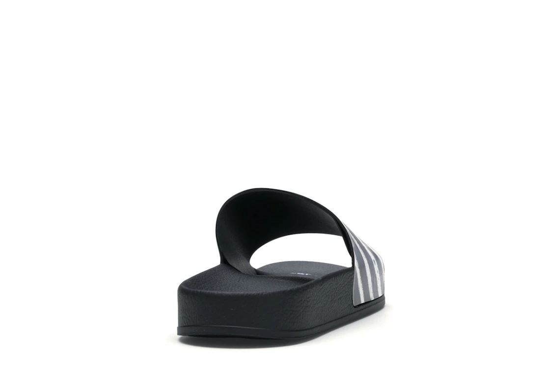 Vue 29 de OFF-WHITE Spray Stripes Slider Black White FW19