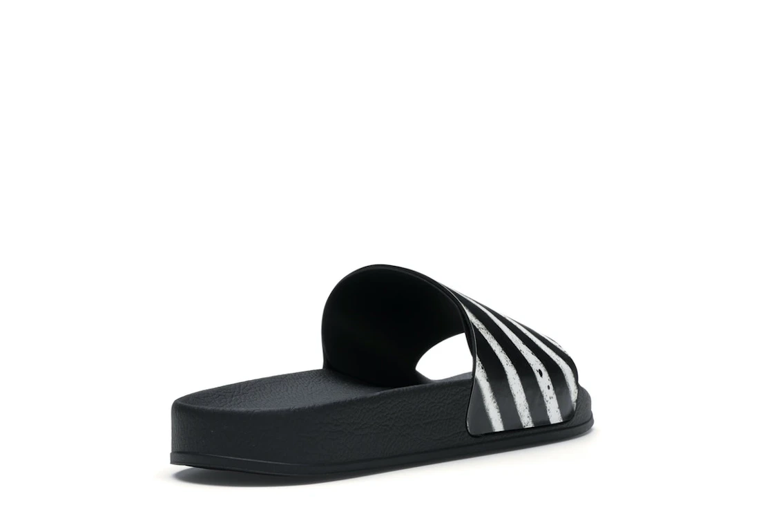 Vue 31 de OFF-WHITE Spray Stripes Slider Black White FW19