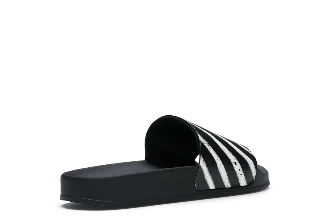 Vue 32 de OFF-WHITE Spray Stripes Slider Black White FW19