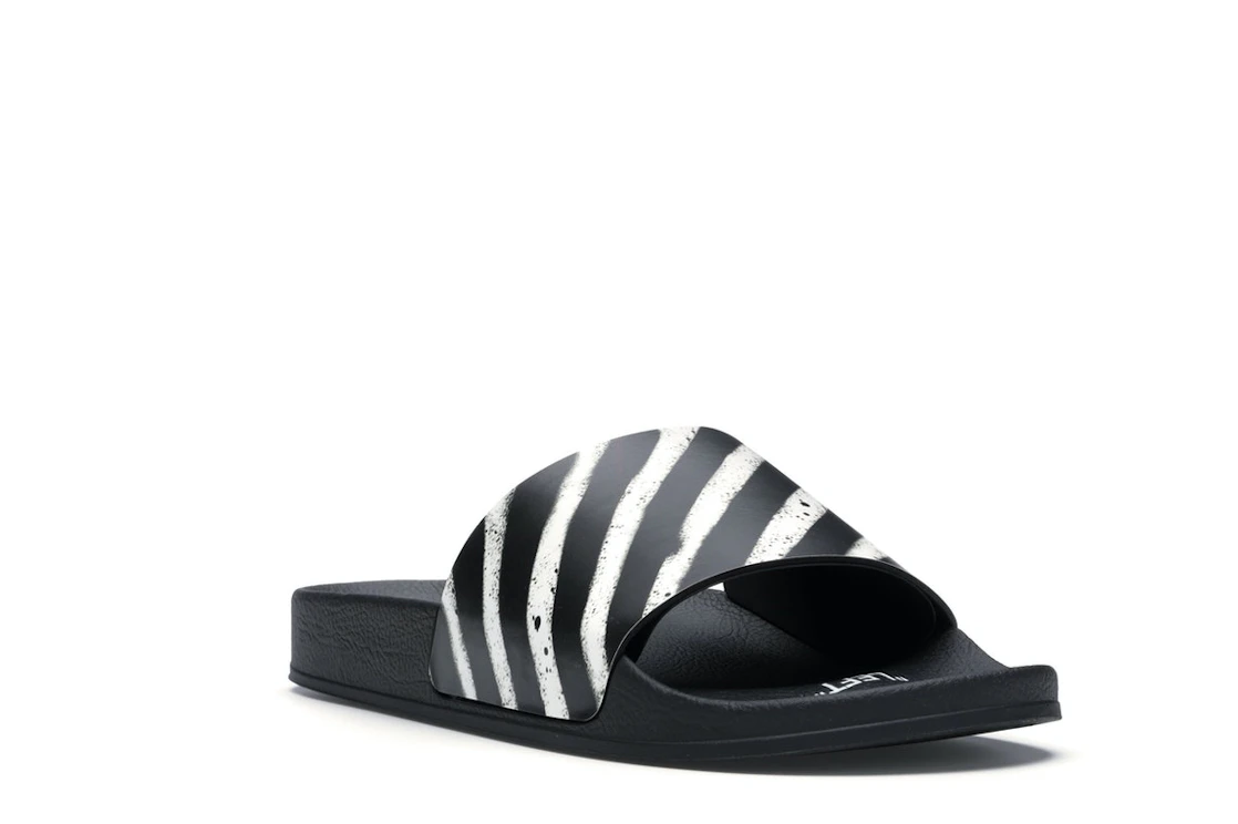 Vue 6 de OFF-WHITE Spray Stripes Slider Black White FW19