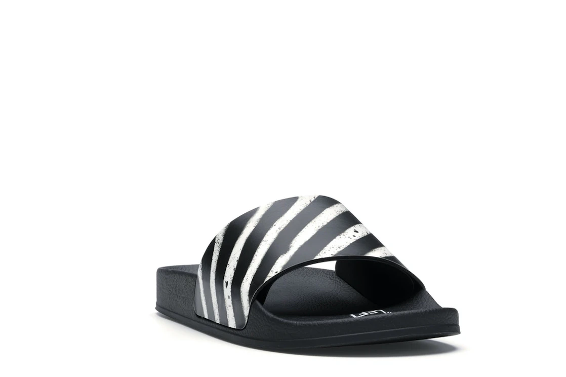 Vue 7 de OFF-WHITE Spray Stripes Slider Black White FW19