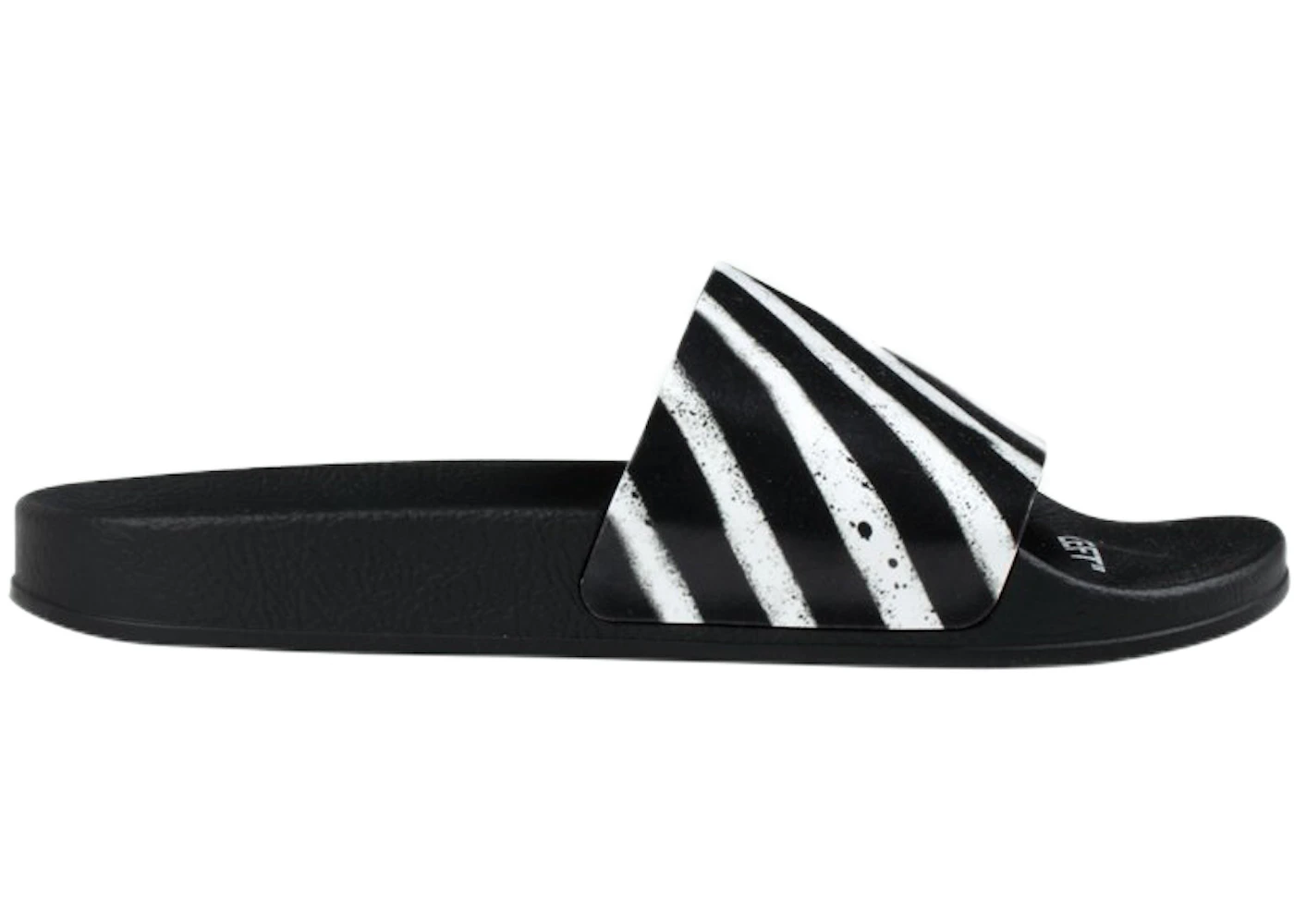OFF-WHITE Spray Stripes Slider Black White SS20
