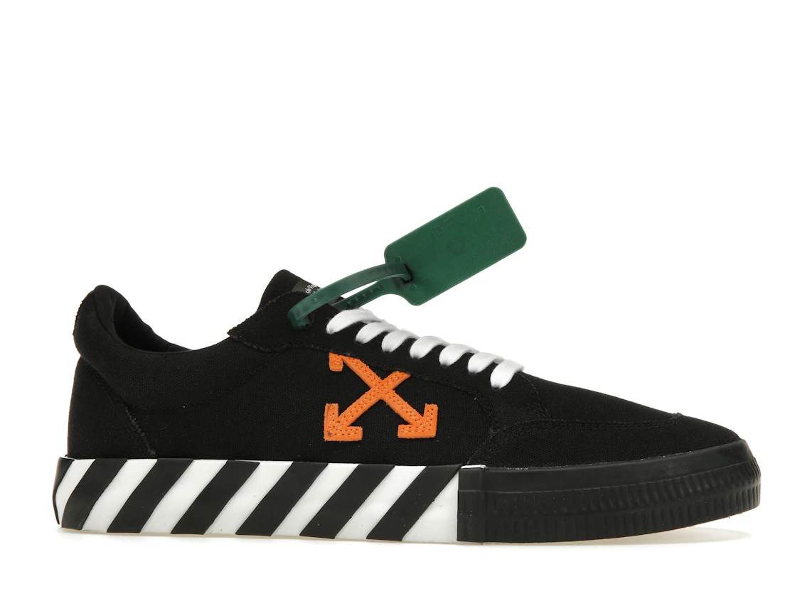 Vue 2 de OFF-WHITE Vulc Low Top Black Orange