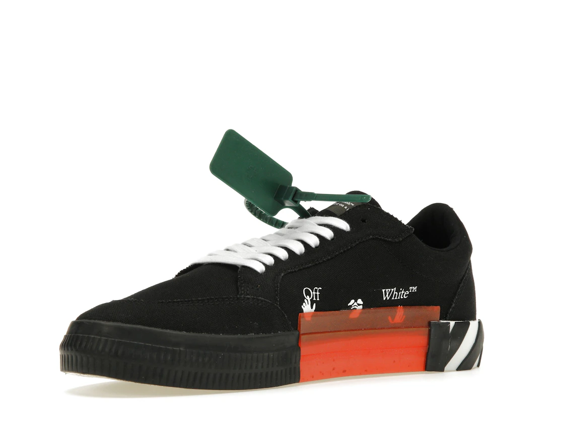 Vue 15 de OFF-WHITE Vulc Low Top Black Orange