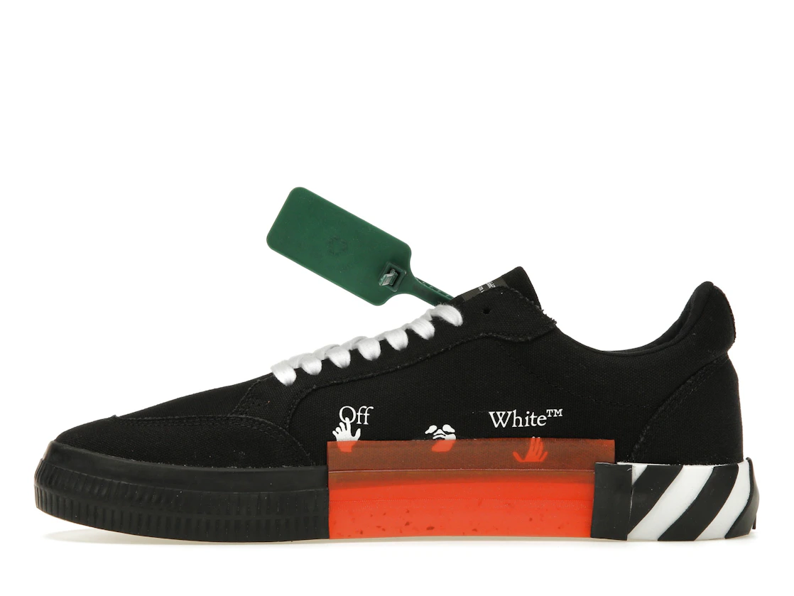 Vue 19 de OFF-WHITE Vulc Low Top Black Orange