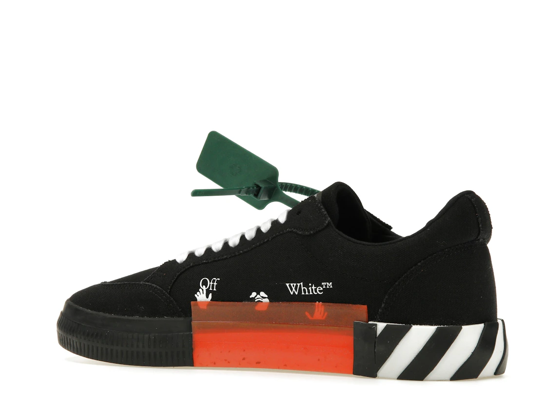 Vue 22 de OFF-WHITE Vulc Low Top Black Orange