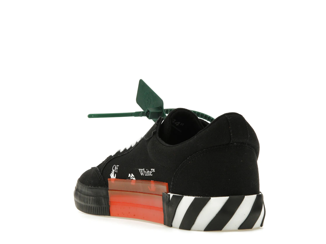 Vue 25 de OFF-WHITE Vulc Low Top Black Orange