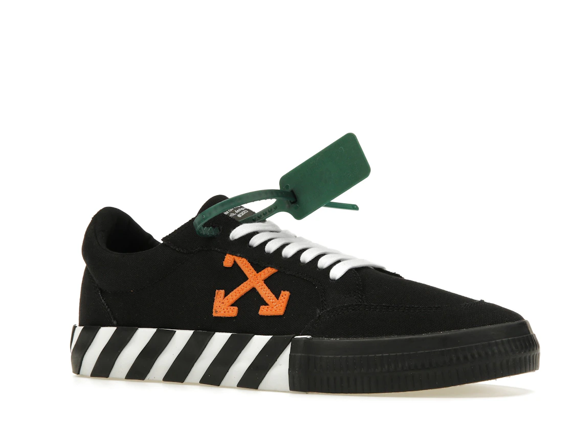 Vue 4 de OFF-WHITE Vulc Low Top Black Orange