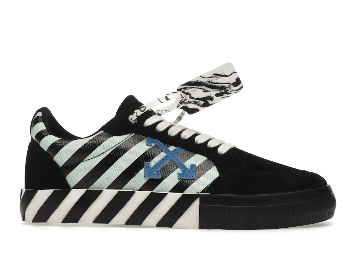 Vue 2 de OFF-WHITE Vulc Low Black Blue Arrow