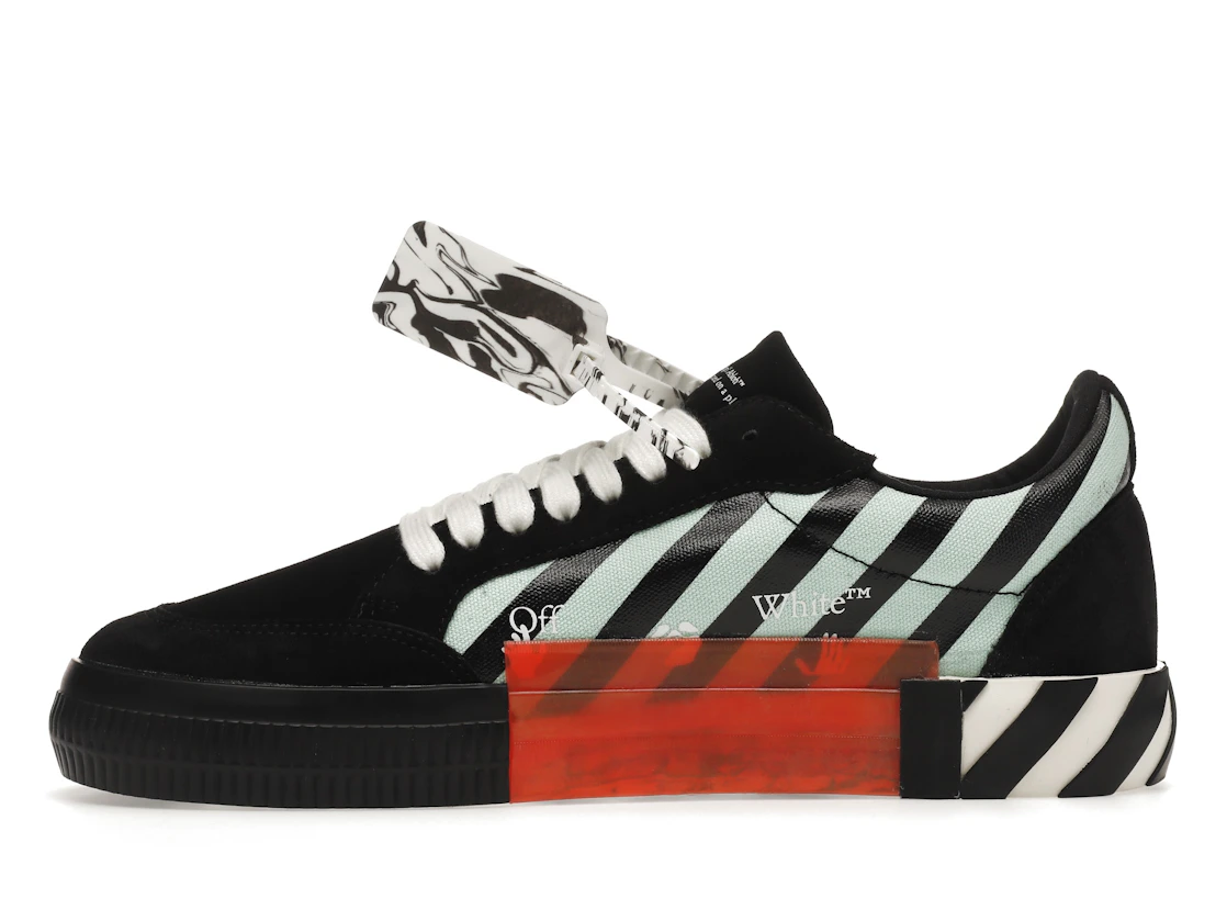 Vue 19 de OFF-WHITE Vulc Low Black Blue Arrow