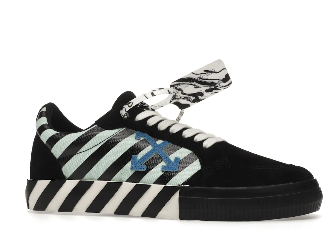 Vue 3 de OFF-WHITE Vulc Low Black Blue Arrow
