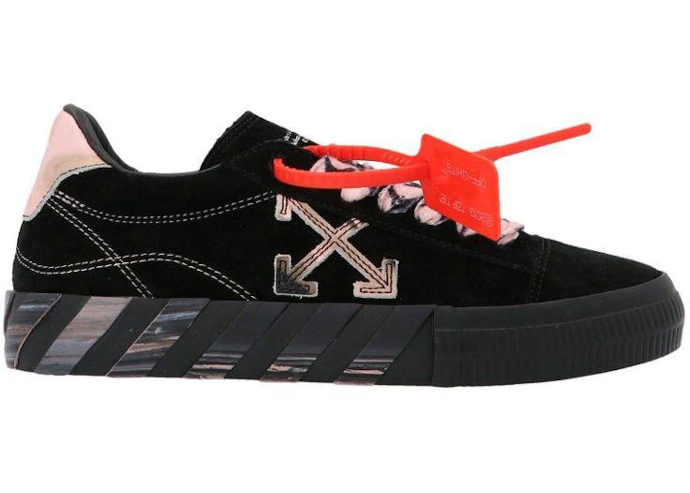 OFF-WHITE Vulc Low Black Pink Tie Dye 