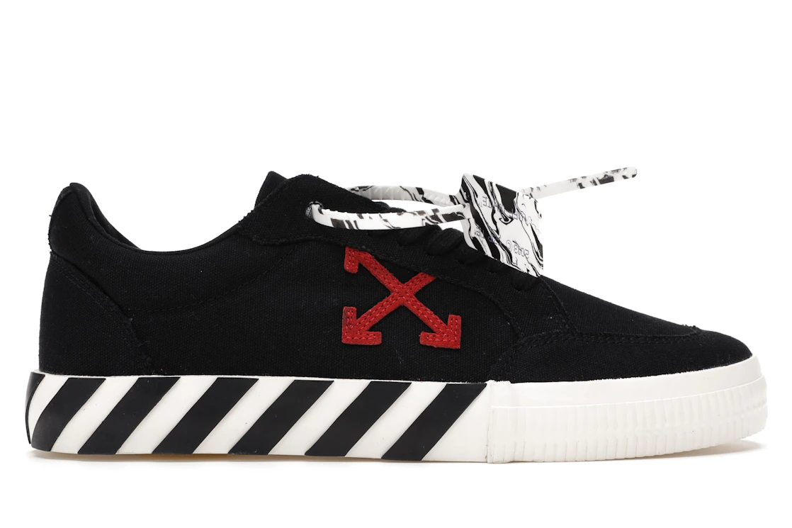 Vue 1 de OFF-WHITE Vulc Low Black Red Arrow FW20