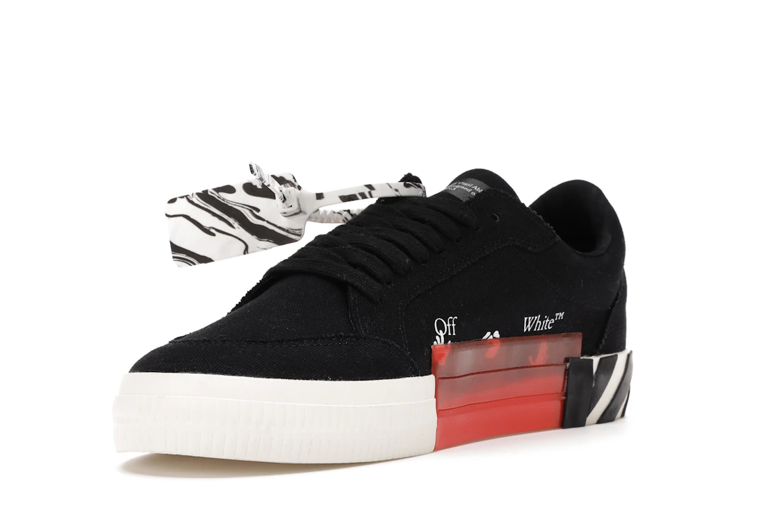 Vue 14 de OFF-WHITE Vulc Low Black Red Arrow FW20