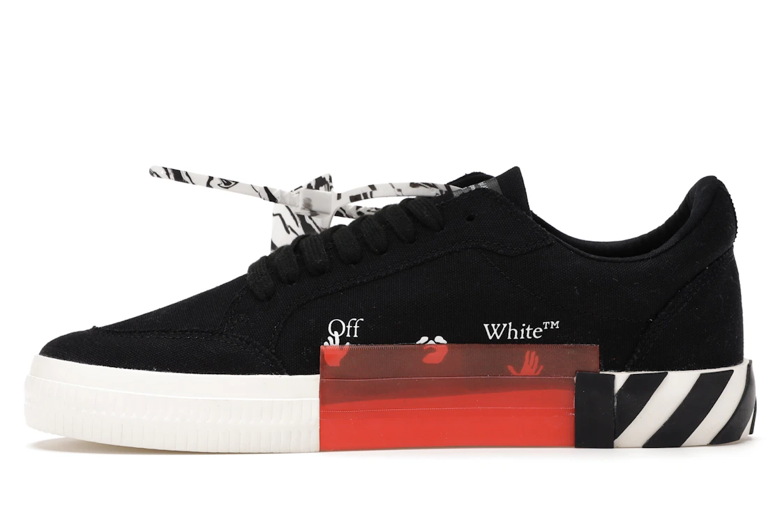 Vue 19 de OFF-WHITE Vulc Low Black Red Arrow FW20
