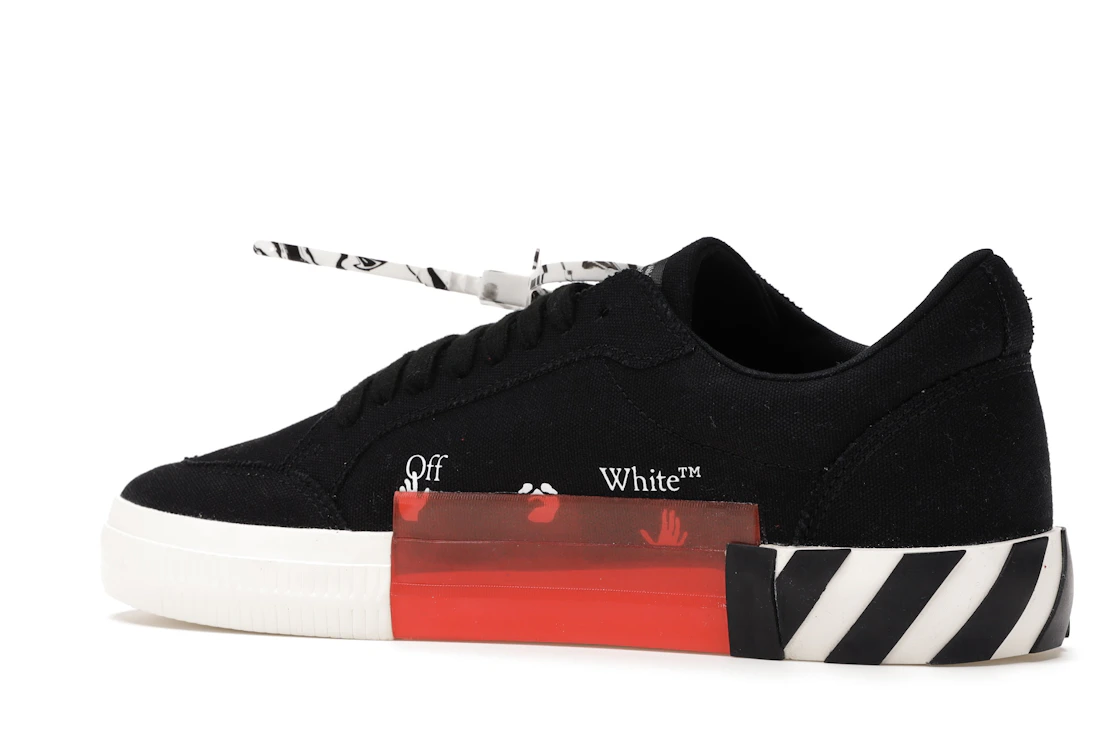 Vue 22 de OFF-WHITE Vulc Low Black Red Arrow FW20