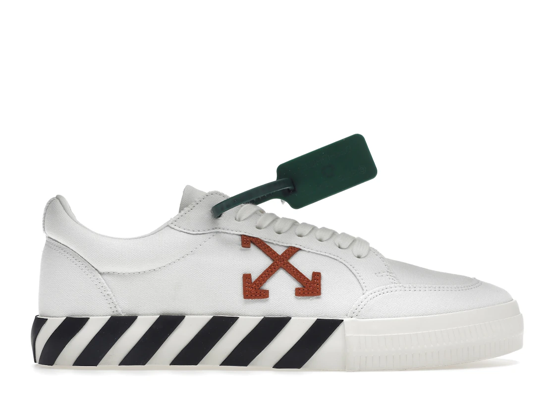 Vue 1 de OFF-WHITE Vulc Low Canvas White Red Arrow Black