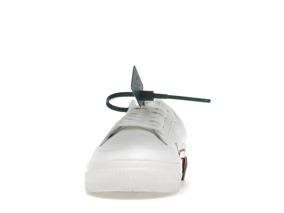Vue 11 de OFF-WHITE Vulc Low Canvas White Red Arrow Black