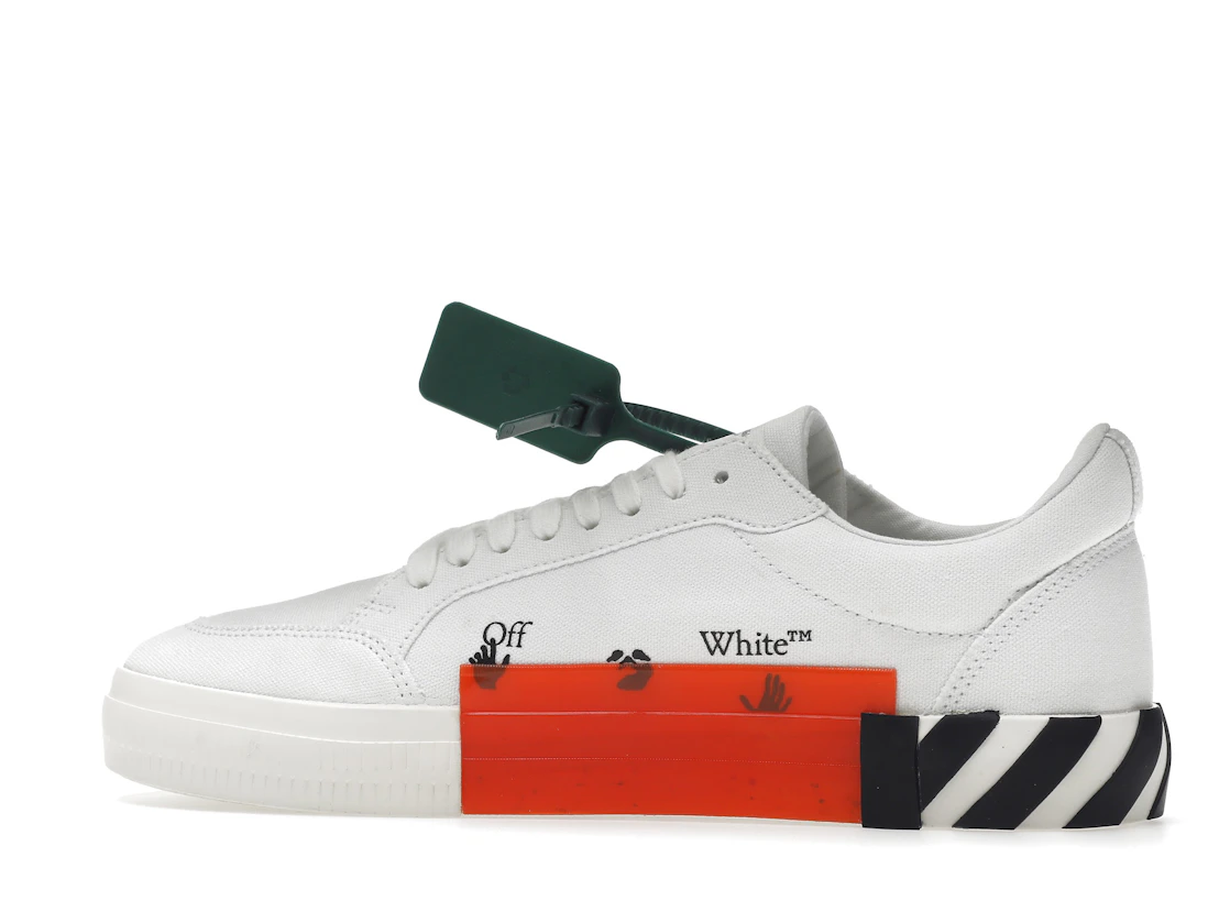 Vue 21 de OFF-WHITE Vulc Low Canvas White Red Arrow Black