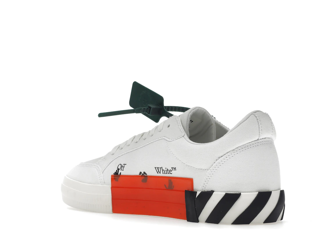 Vue 24 de OFF-WHITE Vulc Low Canvas White Red Arrow Black