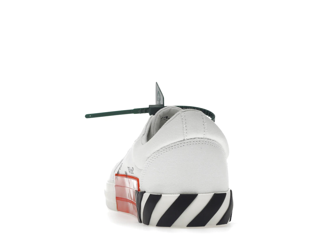 Vue 27 de OFF-WHITE Vulc Low Canvas White Red Arrow Black