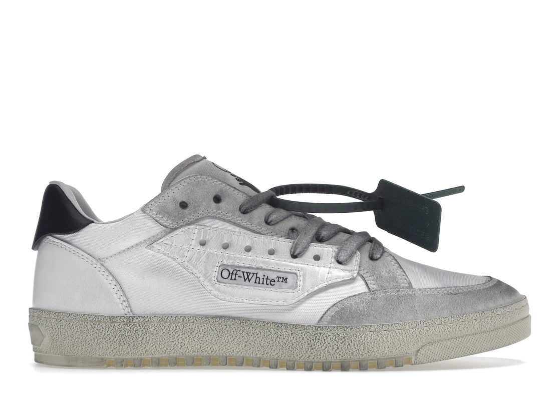 Vue 1 de OFF-WHITE Vulcanized 5.0 Low Top Distressed White White