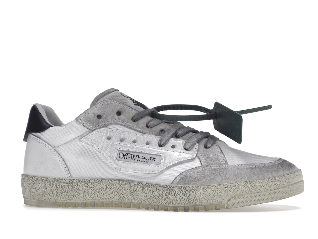 Vue 2 de OFF-WHITE Vulcanized 5.0 Low Top Distressed White White