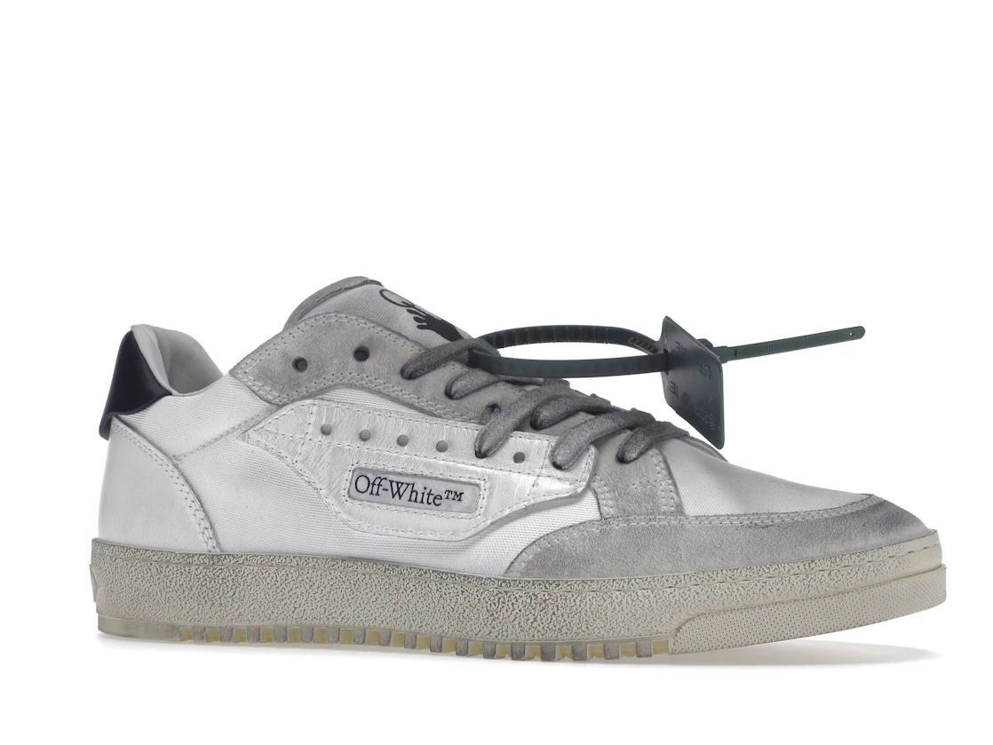 Vue 3 de OFF-WHITE Vulcanized 5.0 Low Top Distressed White White