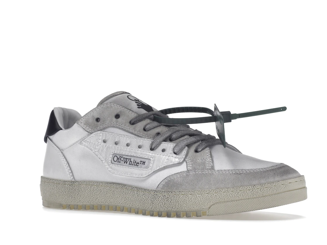 Vue 4 de OFF-WHITE Vulcanized 5.0 Low Top Distressed White White