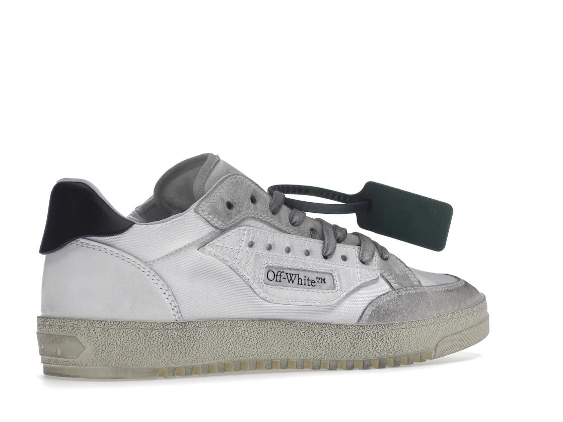 Vue 34 de OFF-WHITE Vulcanized 5.0 Low Top Distressed White White