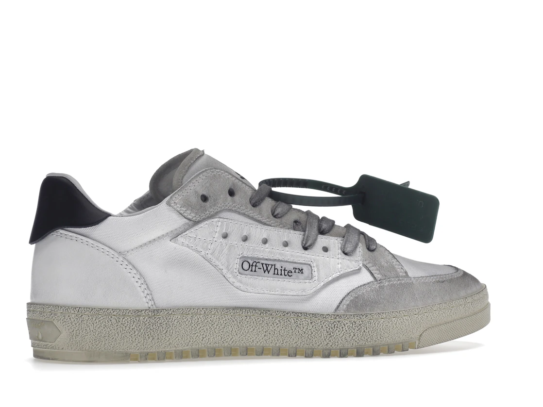 Vue 35 de OFF-WHITE Vulcanized 5.0 Low Top Distressed White White