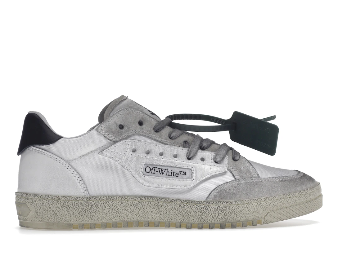 Vue 36 de OFF-WHITE Vulcanized 5.0 Low Top Distressed White White