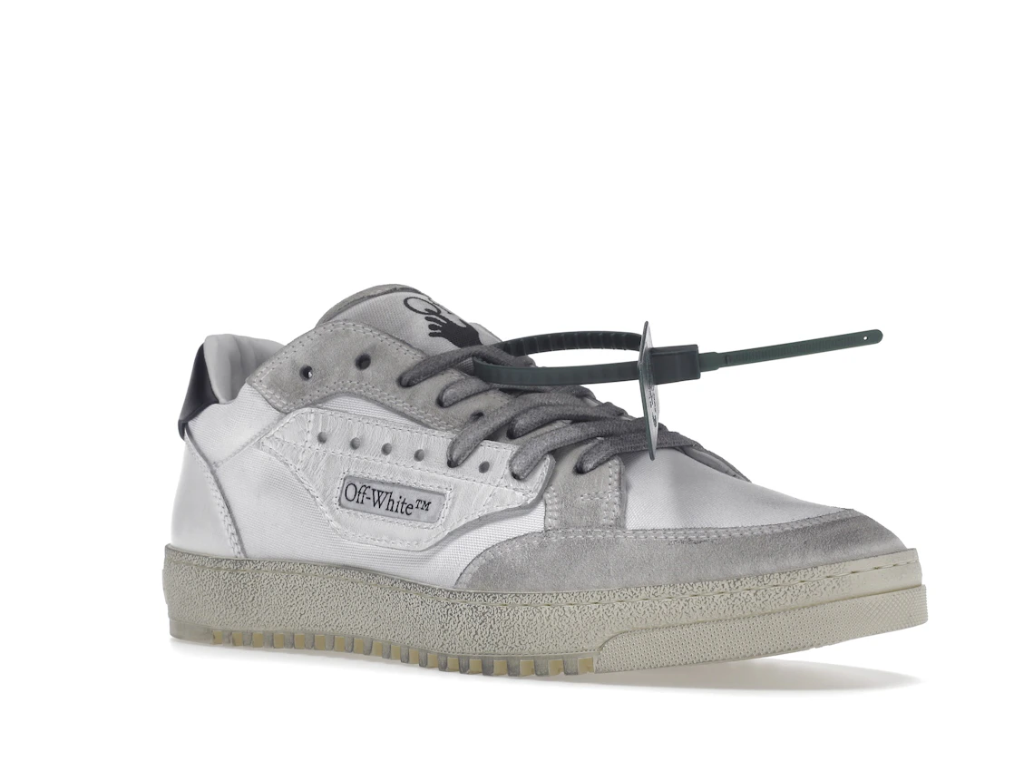 Vue 5 de OFF-WHITE Vulcanized 5.0 Low Top Distressed White White