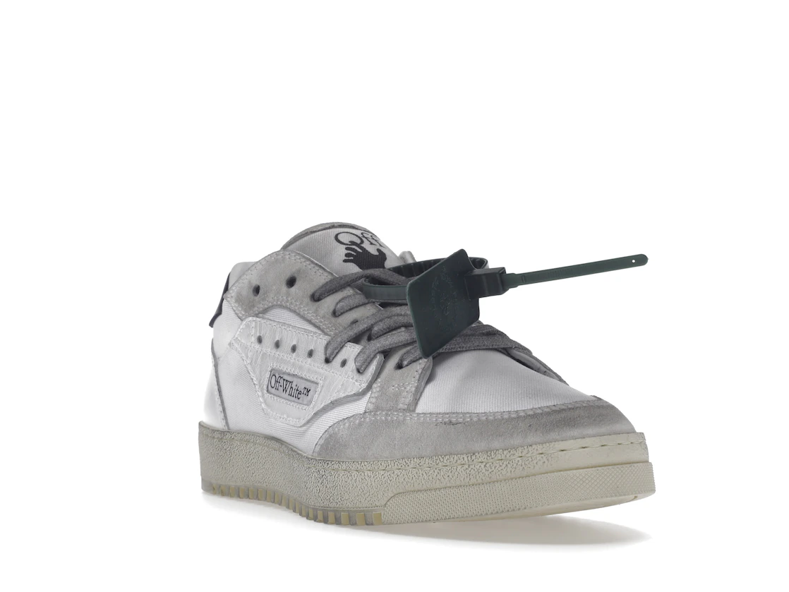 Vue 7 de OFF-WHITE Vulcanized 5.0 Low Top Distressed White White
