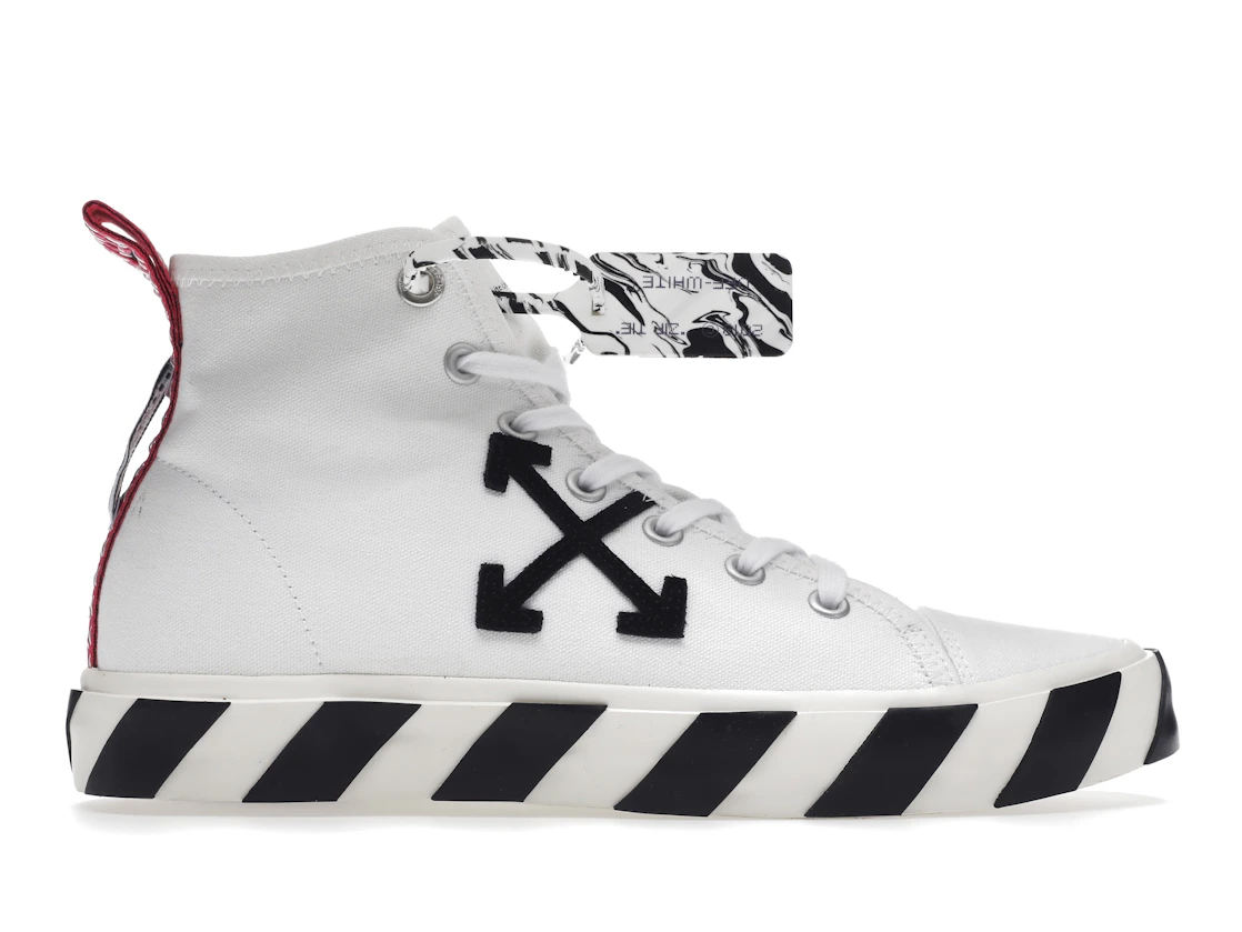 Vue 1 de OFF-WHITE Vulcanized Mid Top Black Arrow