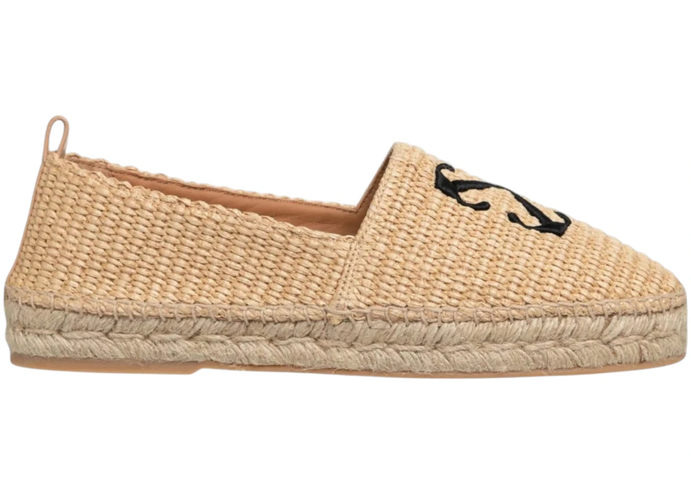 Off White Raffia Arrow Espadrillas Beige Black 