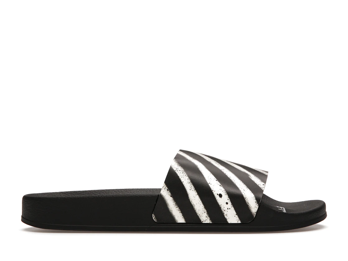 Vue 1 de Off-White Spray Stripes Slides Black