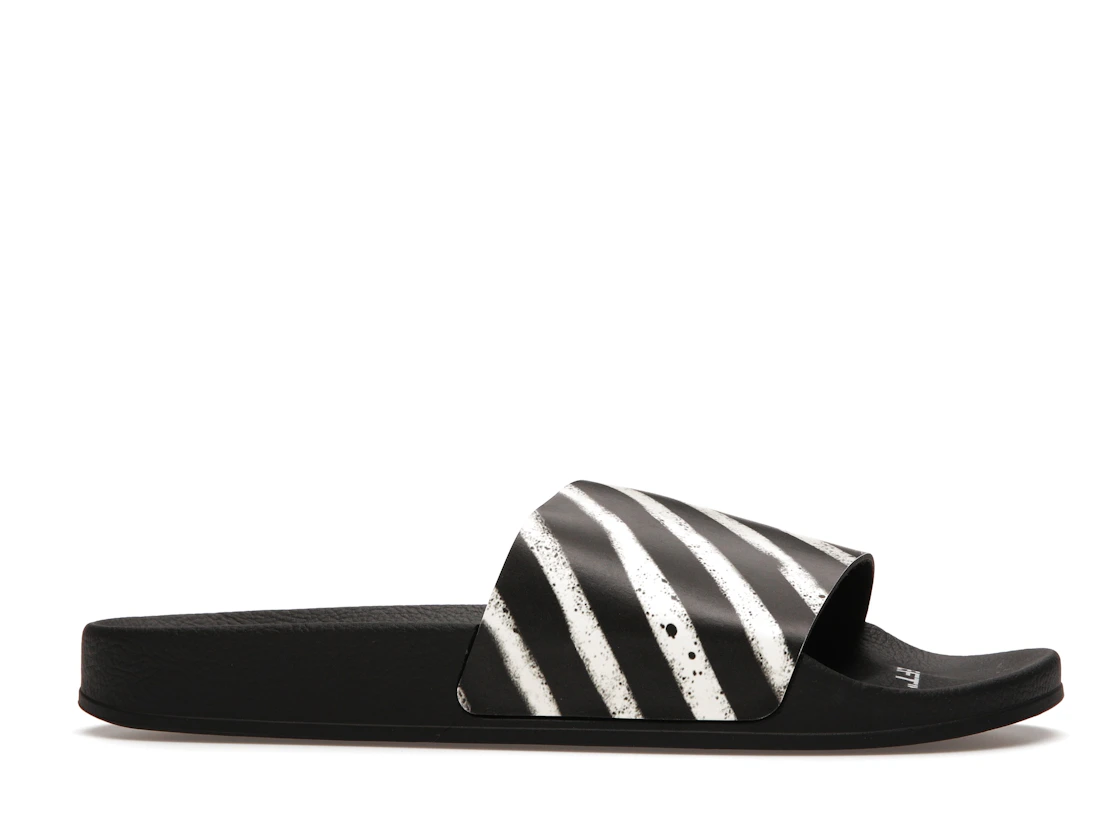Vue 2 de Off-White Spray Stripes Slides Black