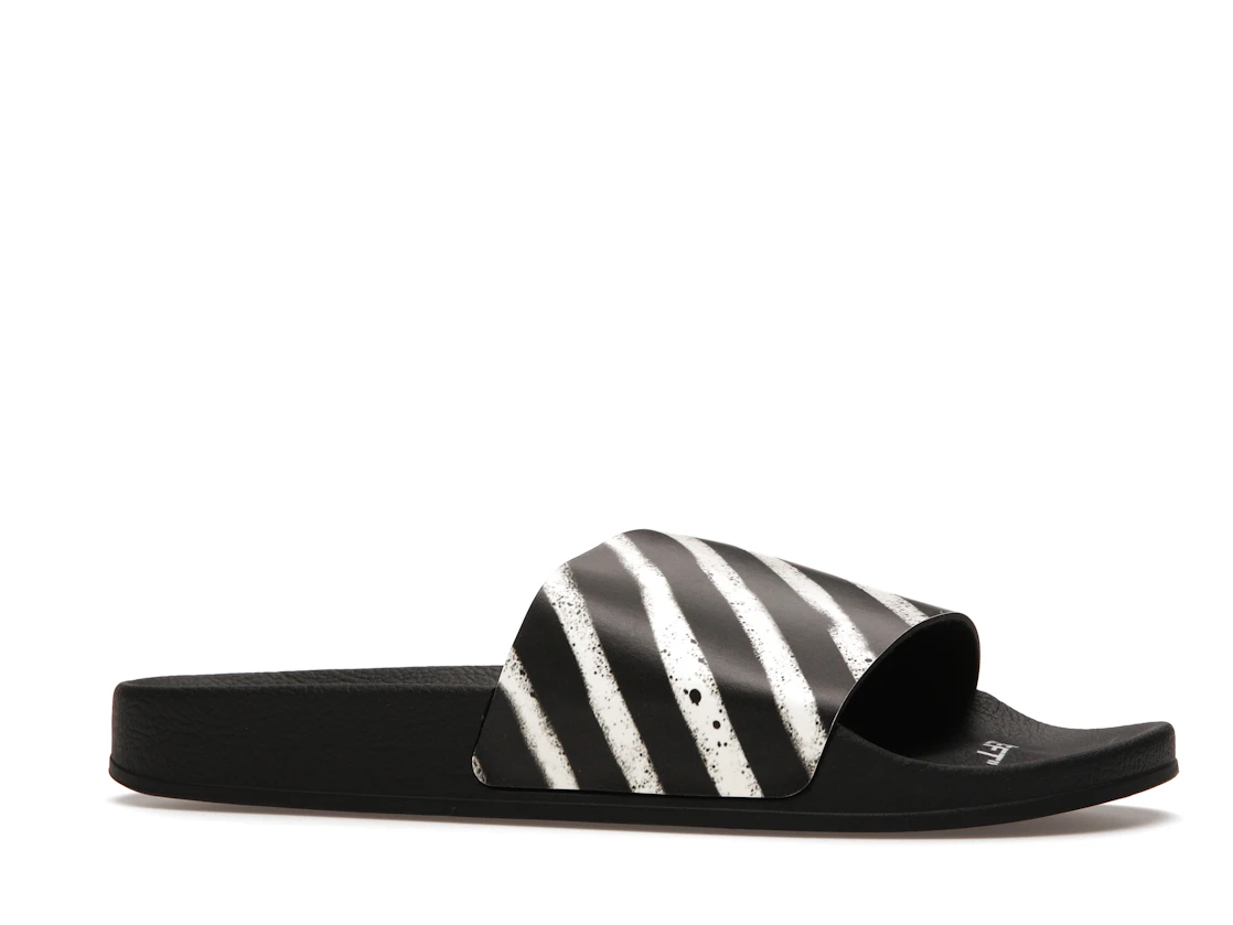 Vue 3 de Off-White Spray Stripes Slides Black