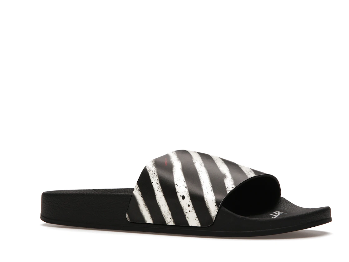 Vue 4 de Off-White Spray Stripes Slides Black
