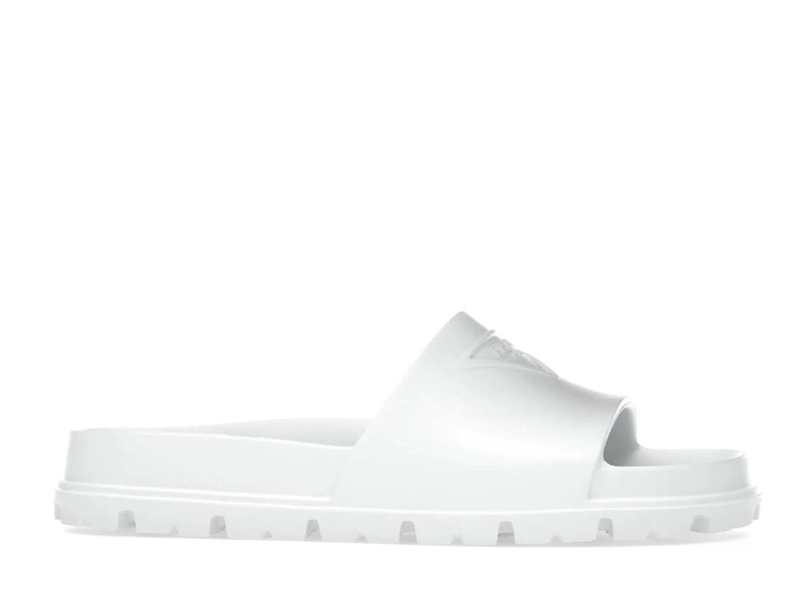 Vue 2 de Prada Rubber Slides White 