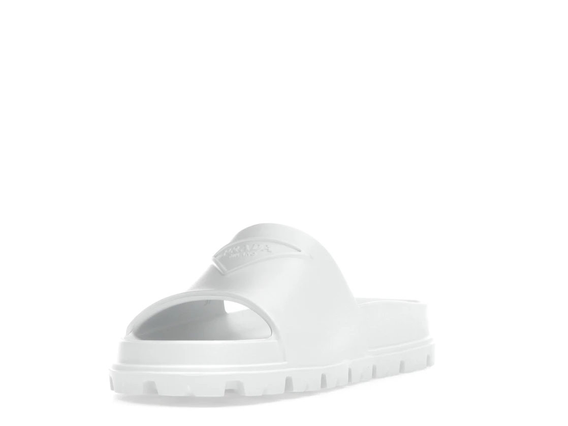 Vue 13 de Prada Rubber Slides White 