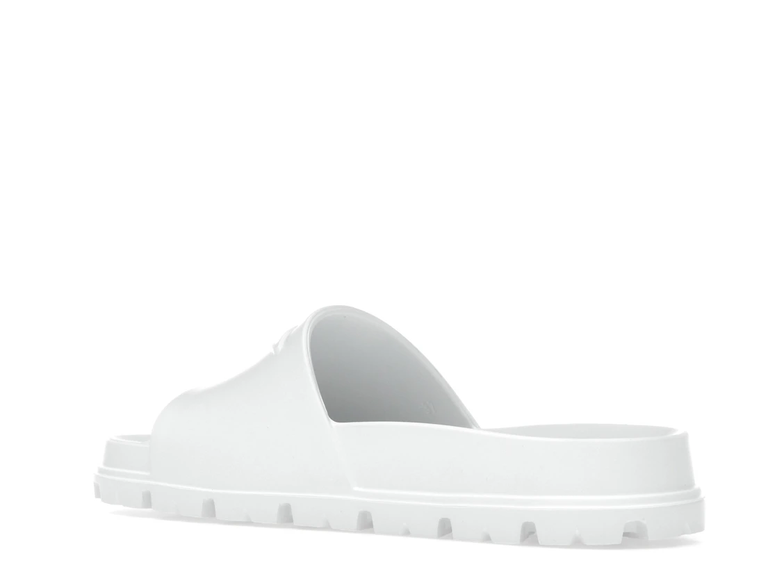 Vue 23 de Prada Rubber Slides White 