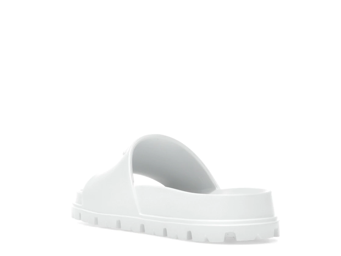 Vue 25 de Prada Rubber Slides White 