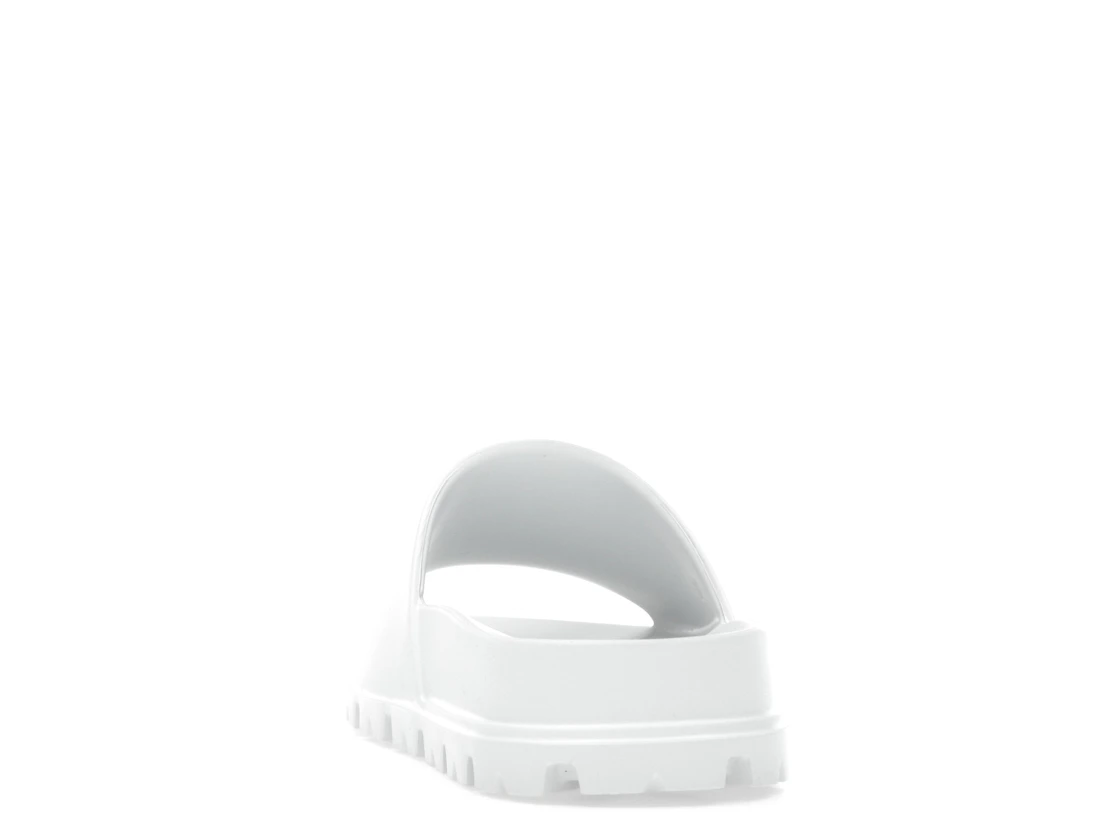 Vue 27 de Prada Rubber Slides White 