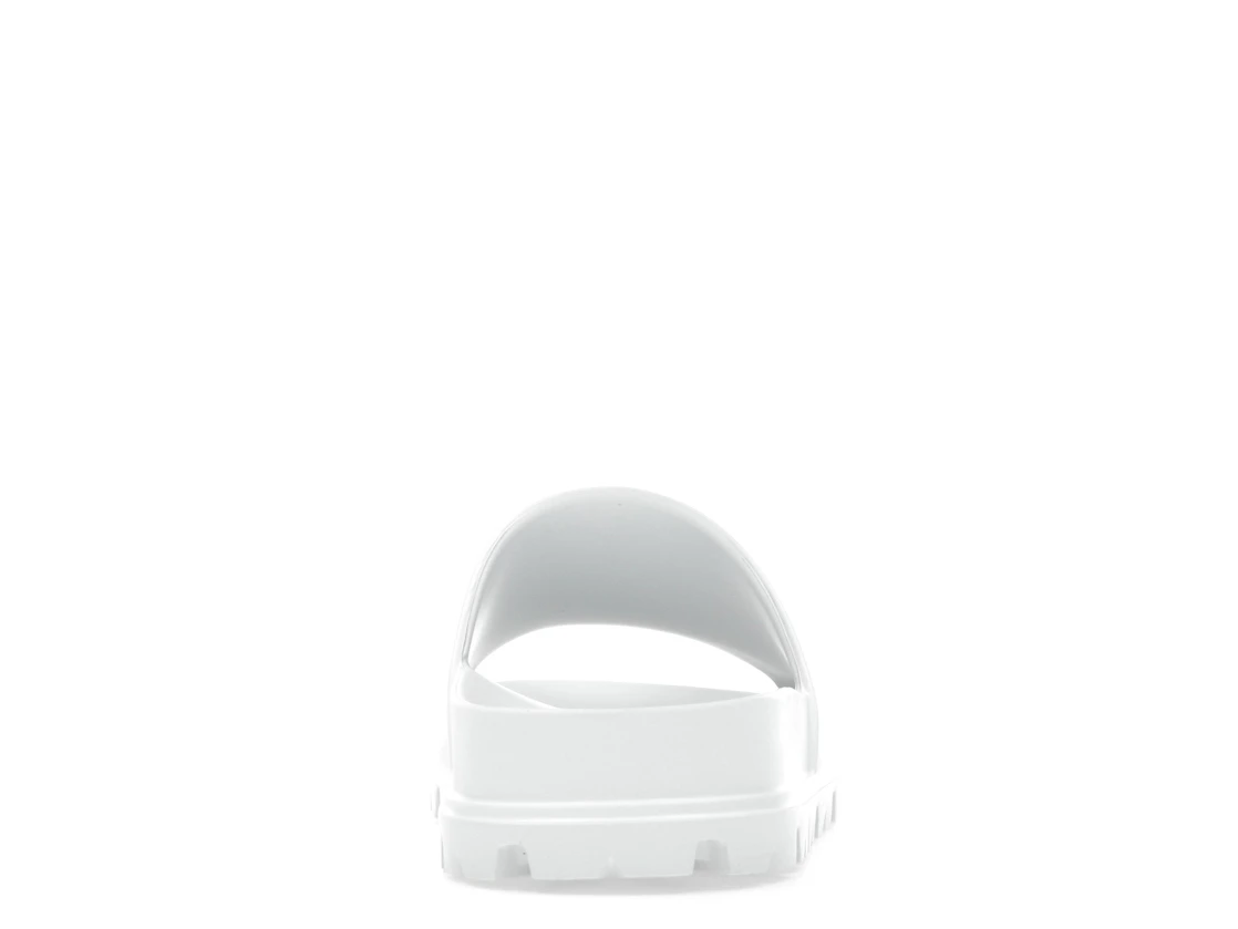 Vue 28 de Prada Rubber Slides White 