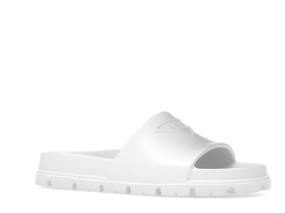 Vue 4 de Prada Rubber Slides White 