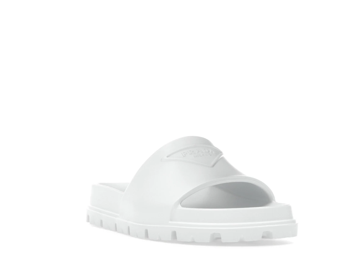 Vue 7 de Prada Rubber Slides White 