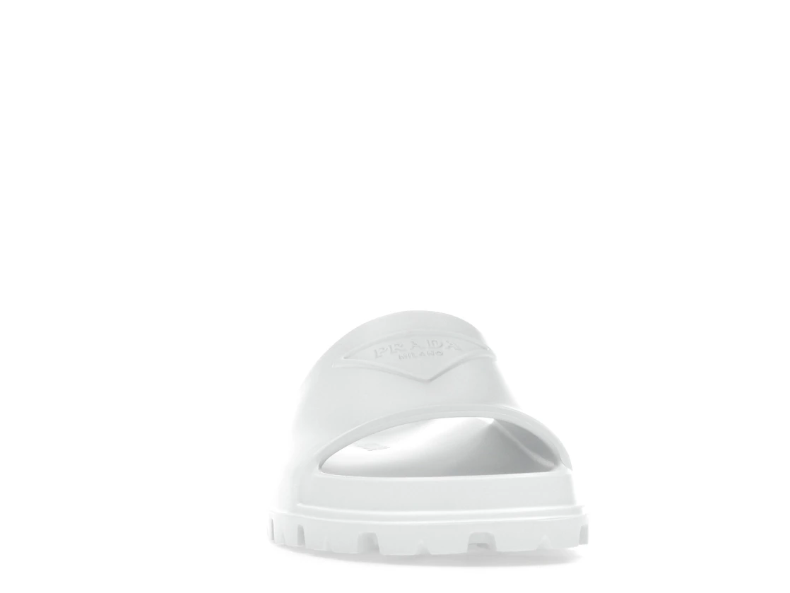 Vue 9 de Prada Rubber Slides White 