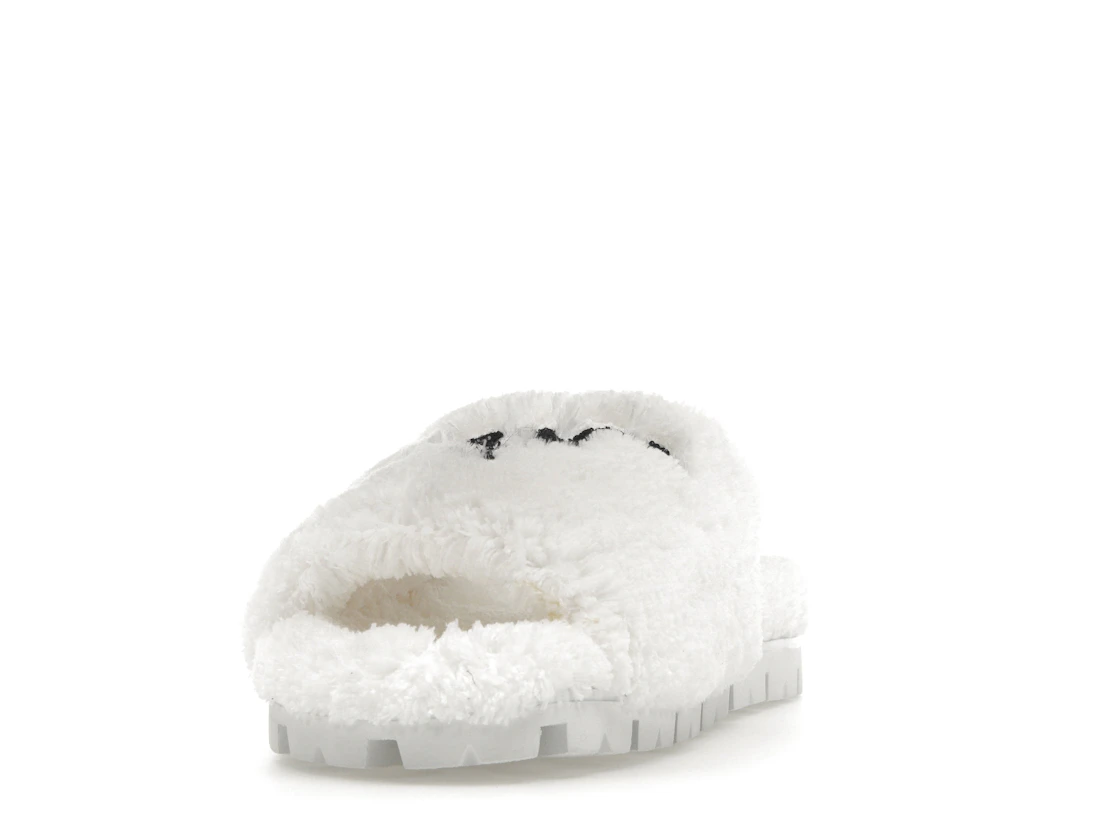 Vue 12 de Prada Terry Cloth Slide White Black 